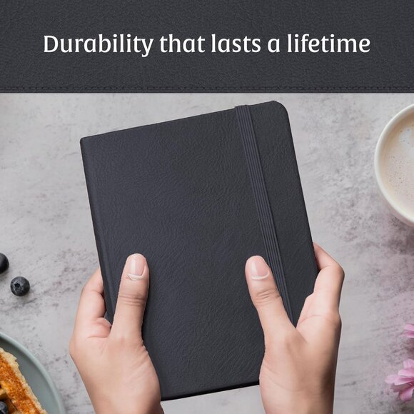 Lined Journal Notebook, 5.8 x 8.3 inch, A5 160 Lined Pages, Hardcover Leather - Picture 4 of 6